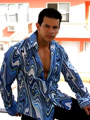 Well hung latin dude posing at nature