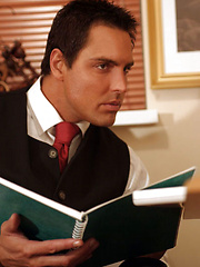 Marcello is studying at home and then has a sneaky wank