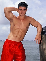 Young jock Alain Lamas by the water