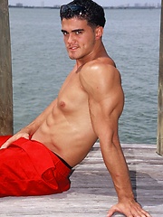 Young jock Alain Lamas by the water