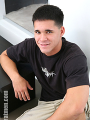 Straight american frat boy Kenji plays with cock