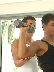 Hot jocks Jean and Elijah have sex after hard combined workout
