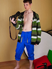 Cute twinky boy boasting his hard manhood on cam