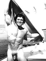 Vintage style photo shoots of sexy man from 70s
