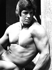 Vintage style photo shoots of sexy man from 70s