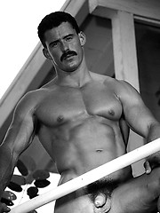 Daddy from 70s shows his muscled buddy