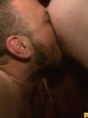 During the LIVE sex party, sexy bears sucked on beers and thick bear meat