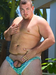 Cute Cub Hunter is one massive man with a handsome face, round belly and hard cock