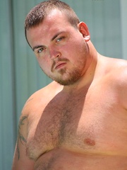 Cute Cub Hunter is one massive man with a handsome face, round belly and hard cock