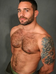 Handsome muscle bear Edu Boxer has the most beautiful eyes, perfect face, amazing body and of course a big uncut dick