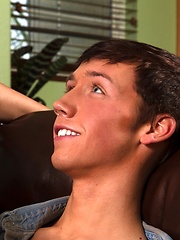 Horny twink Daniel Bishop cant resist playing with his pecker when wholesome cutie Jamie Sanders walks in