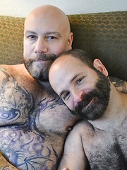 Daddy Lucas And Machael Johnson, A Furry Tattooed Bear & Cub At Play