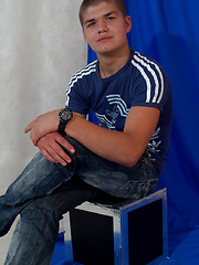 Thugged out and well-hung teenager Henry lets you spy on him as he masturbates in this solo ...