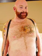 Ginger Bear Tate Taylor shows off his Fire Crotch
