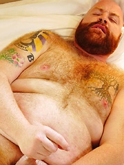Ginger Bear Tate Taylor shows off his Fire Crotch
