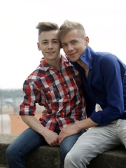 Two Loved-Up Tourists Head For A Spunky Fresh-Faced Fuck!