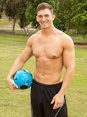 Hot jocks in workout shorts go home after a soccer game and fuck each other